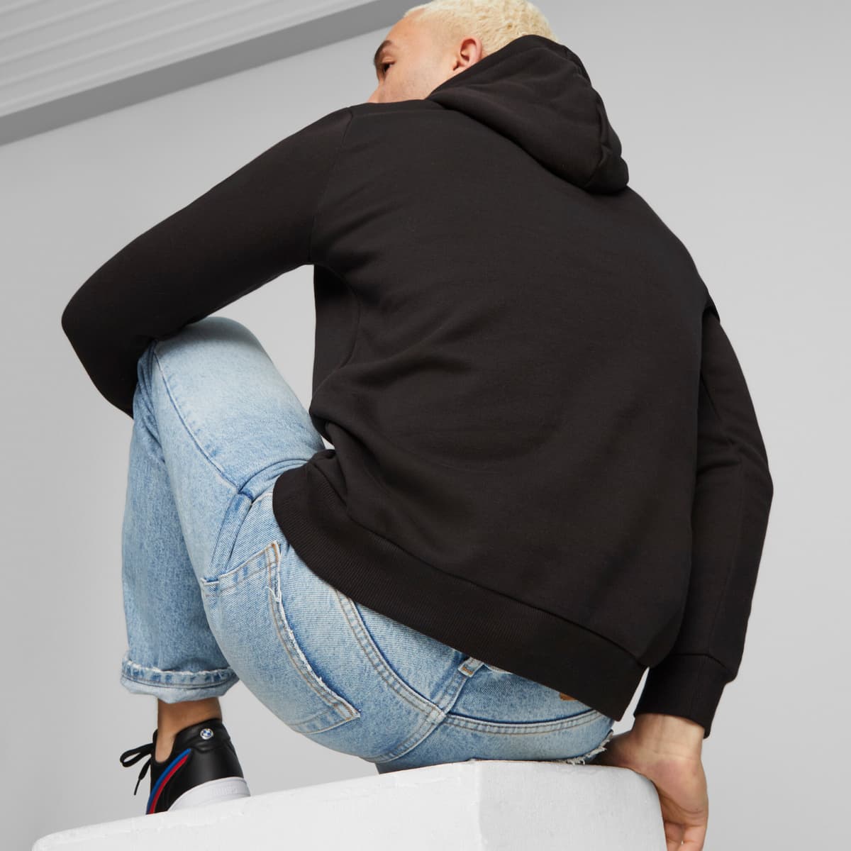 PUMA BMW M Motorsport fleece hoodie voor Heren, Zwart, Maat S thumbnail 4