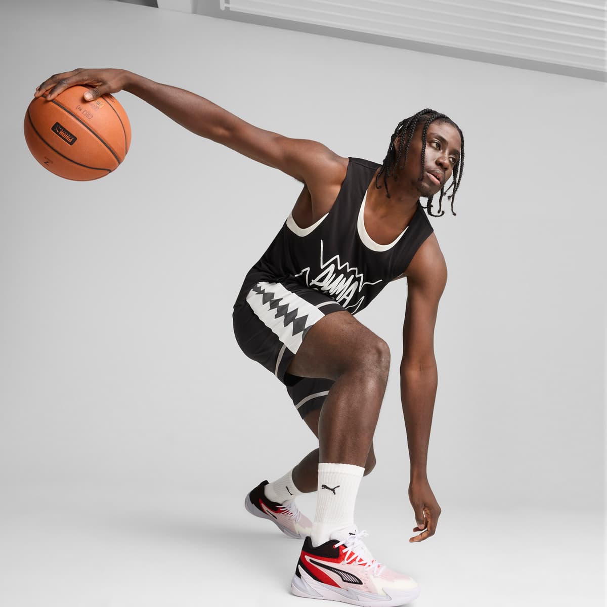 PUMA The All Jaws basketbalshort voor Heren, Zwart, Maat XL thumbnail 3