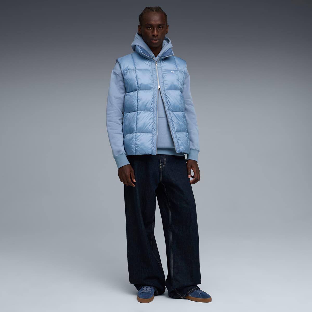 PUMA Wardrobe Essentials relaxte fleece hoodie voor Heren, Blauw, Maat XXL thumbnail 4