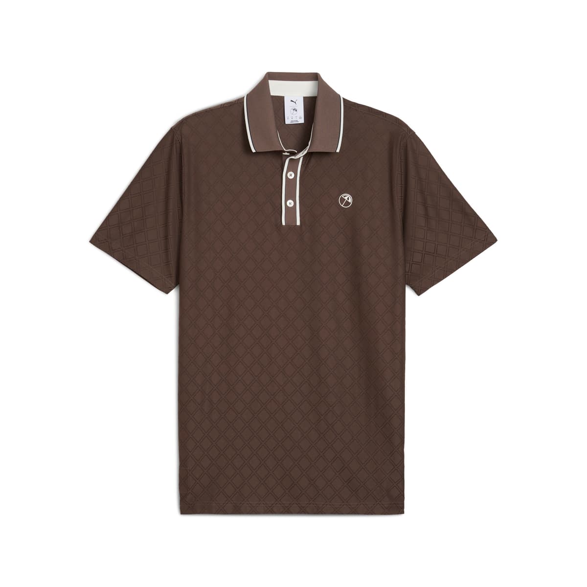 PUMA x ARNOLD PALMER Jacquard golfpolo met streepdetail voor Heren, Brons, Maat XL