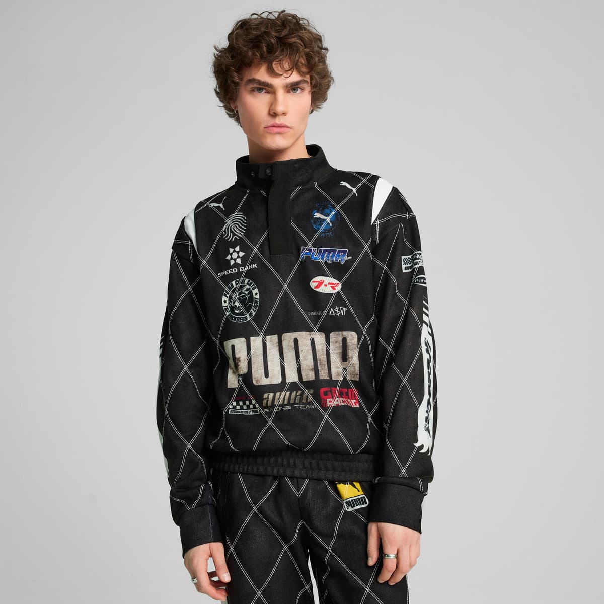 A$AP ROCKY x PUMA verweerd sweatshirt, Zwart, Maat M