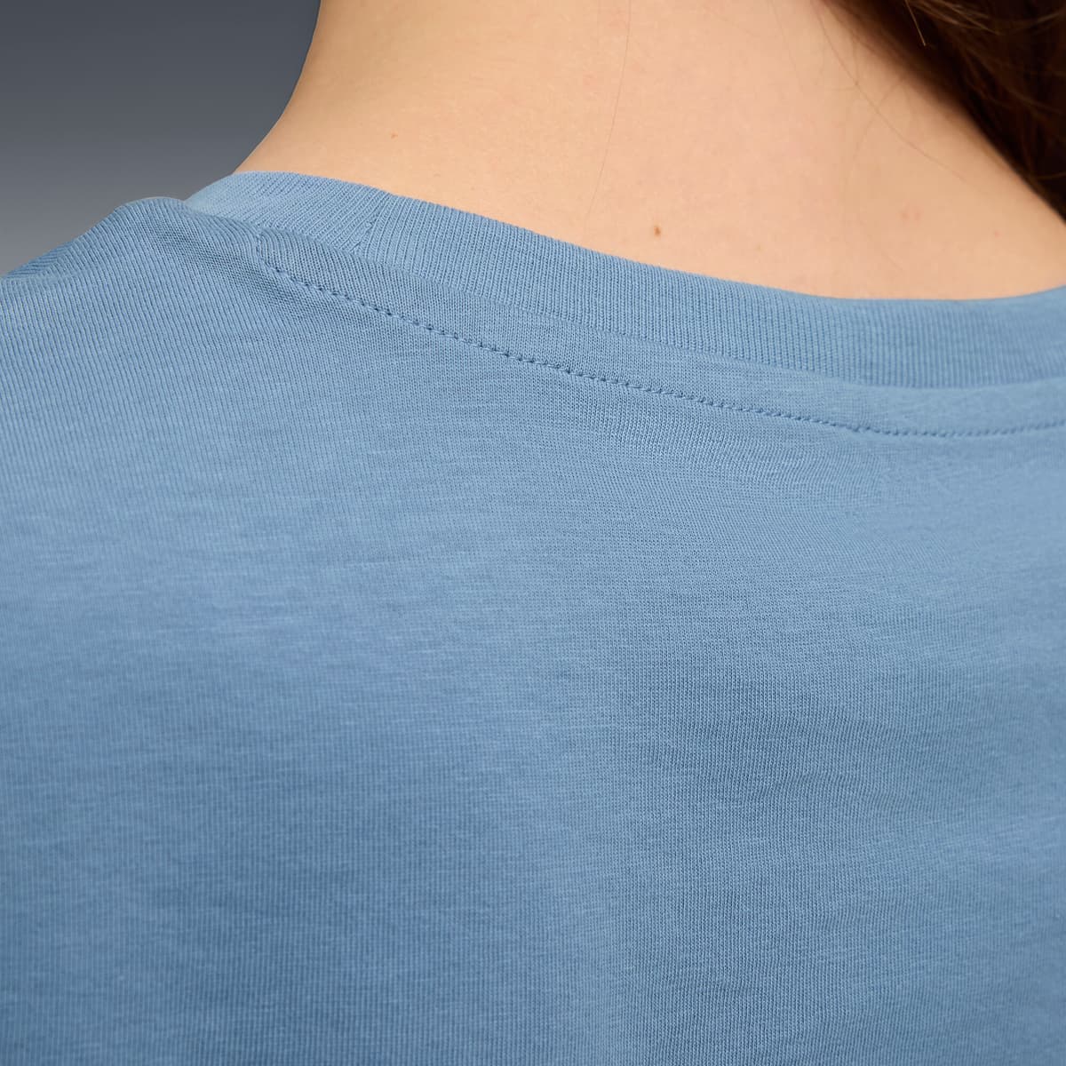 PUMA ESS Metallic No. 1 Logo T-shirt voor Dames, Blauw/Zilver, Maat XS thumbnail 4