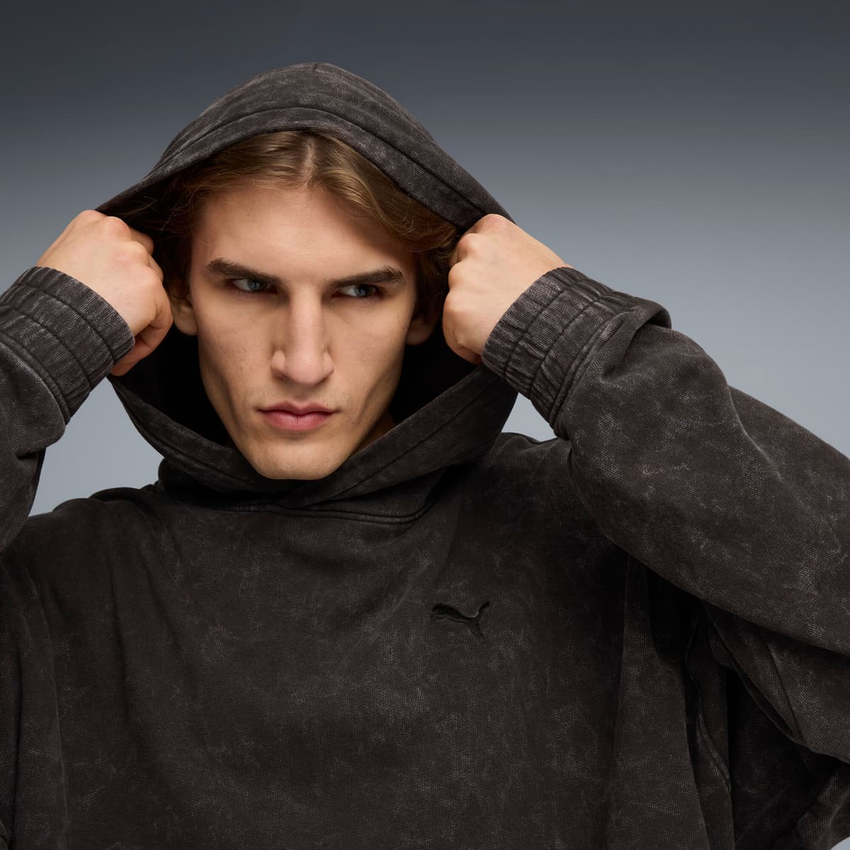 FUTURE.PUMA.ARCHIVE boxy verwassen uniseks hoodie, Zwart, Maat L thumbnail 7