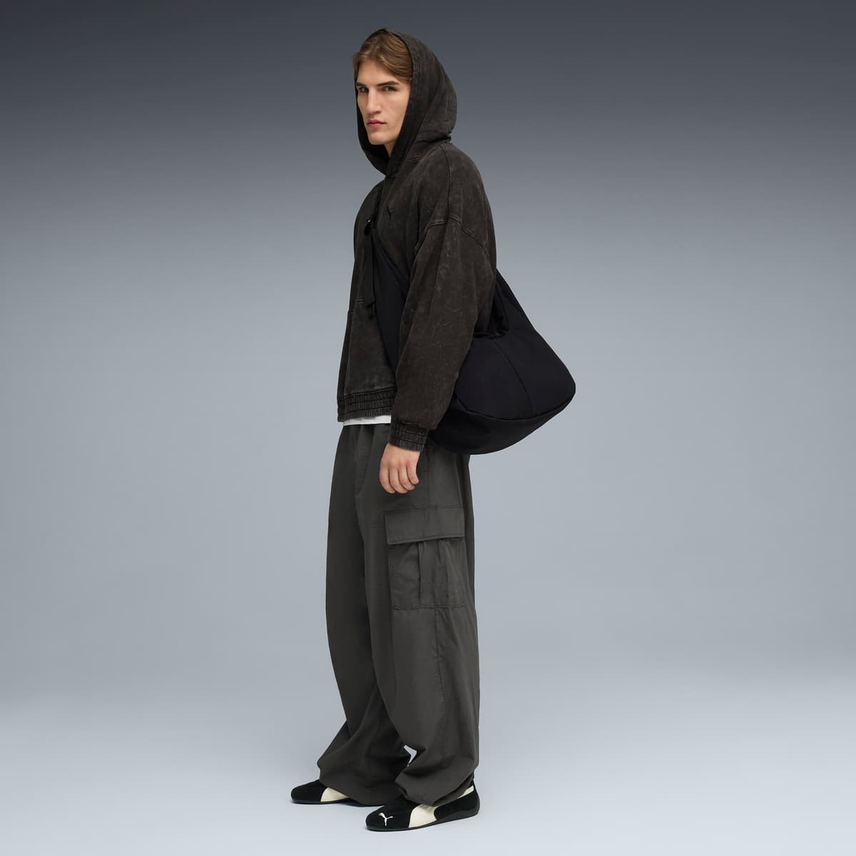 FUTURE.PUMA.ARCHIVE boxy verwassen uniseks hoodie, Zwart, Maat L thumbnail 6