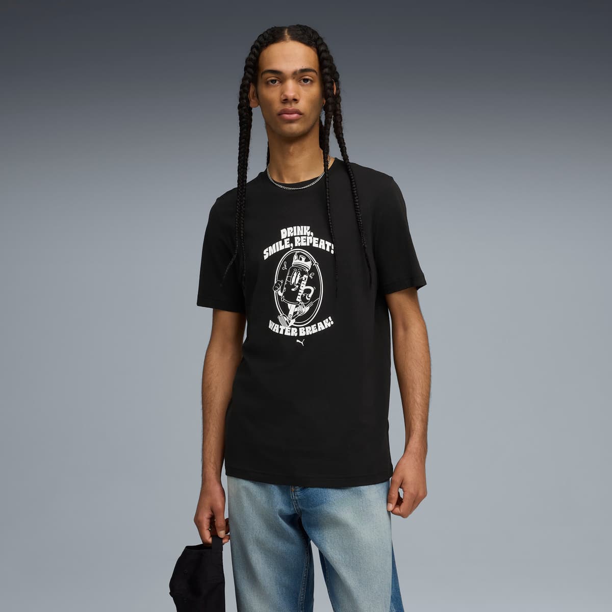 PUMA Graphic Water T-shirt voor Heren, Zwart, Maat 4XL