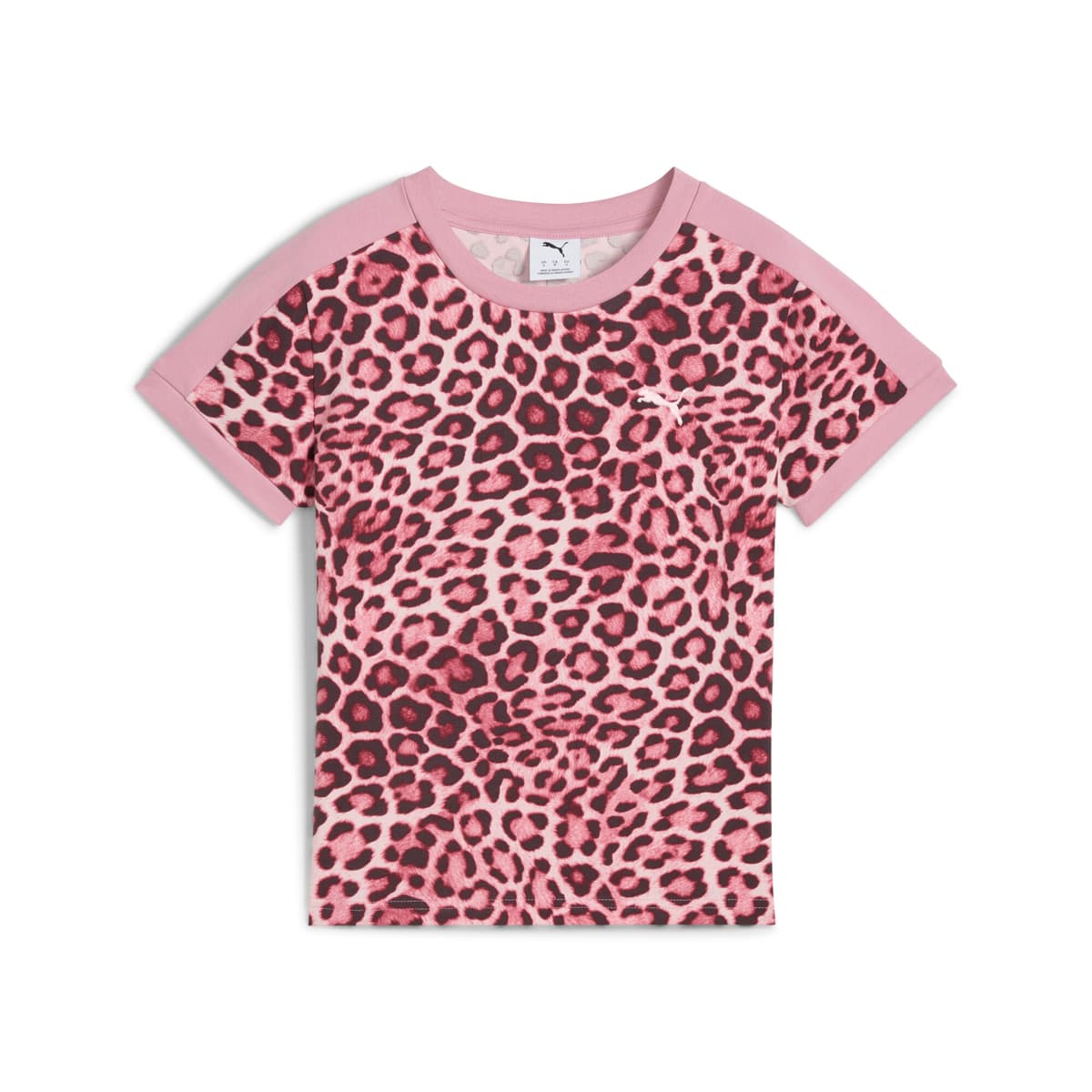 PUMA T7 Leo Luxe Slim T-shirt voor Dames, Roze, Maat XL thumbnail 3