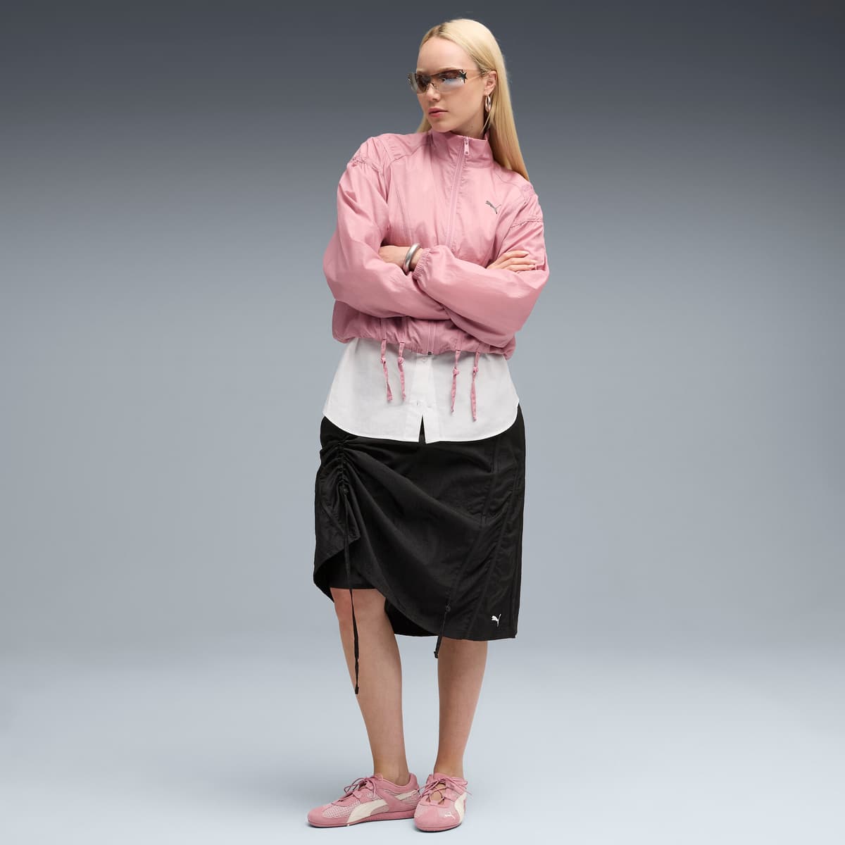 PUMA DARE TO geweven midirok voor Dames, Zwart, Maat XL thumbnail 6