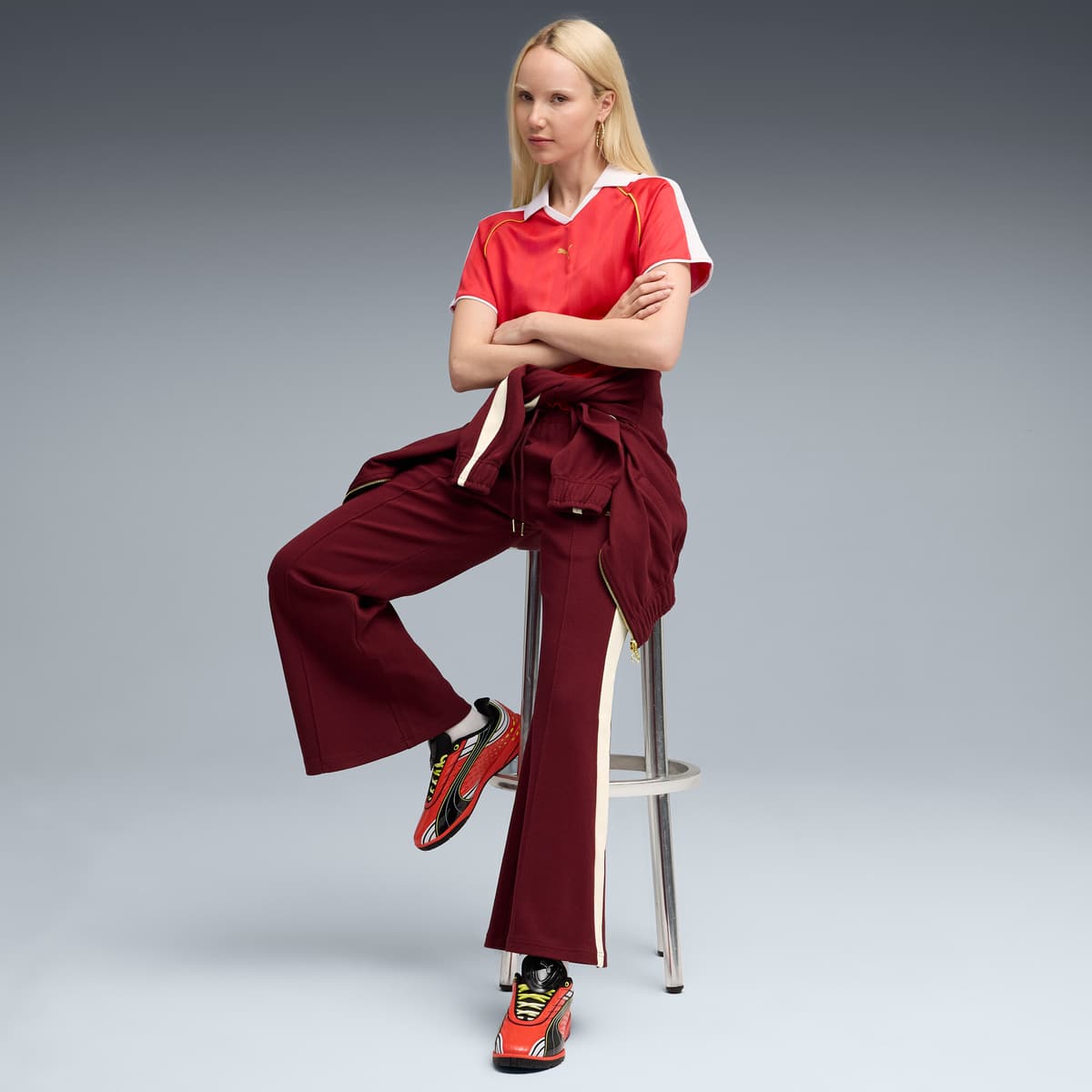 PUMA T7 Relaxed voetbalshirt voor Dames, Rood, Maat L thumbnail 6