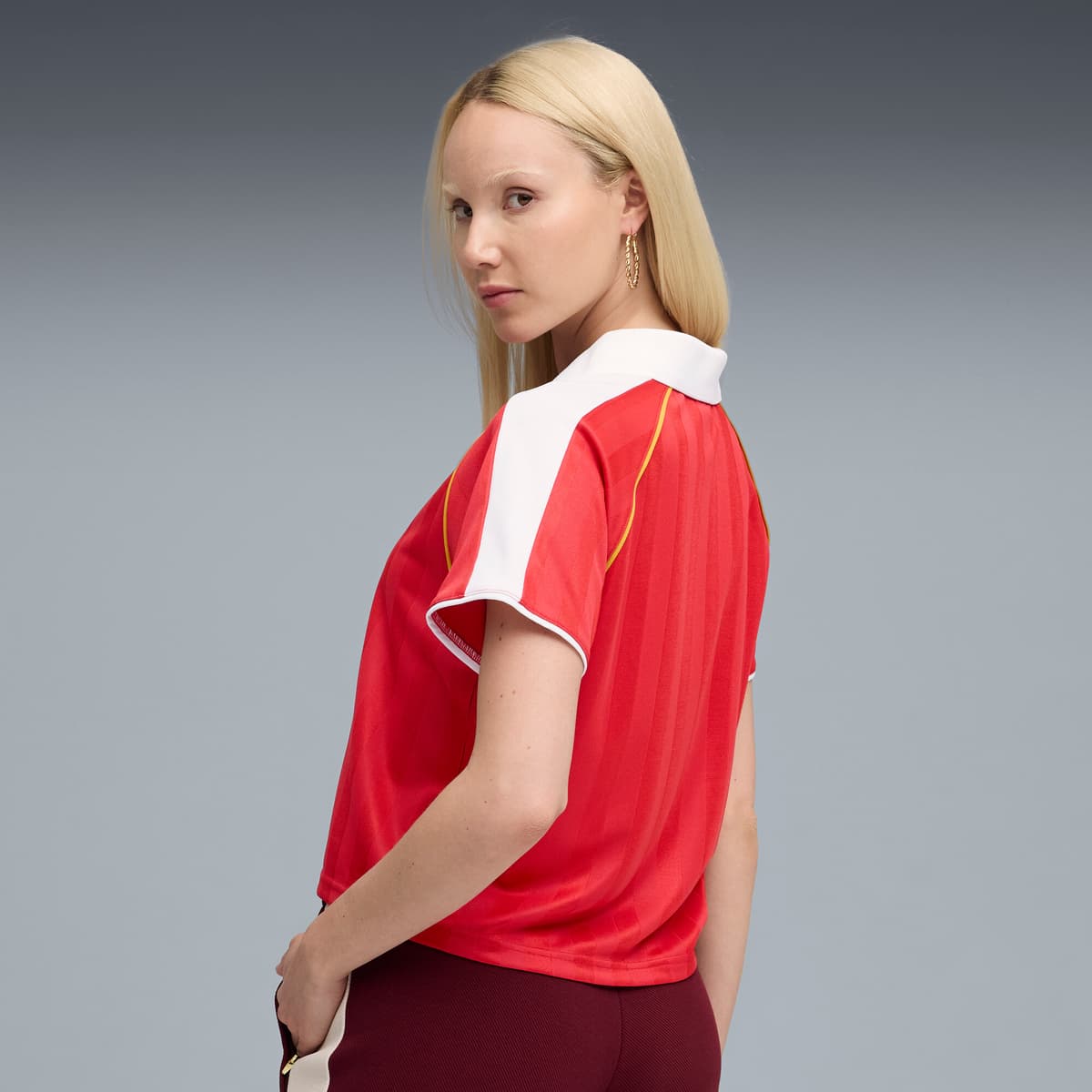 PUMA T7 Relaxed voetbalshirt voor Dames, Rood, Maat L thumbnail 5