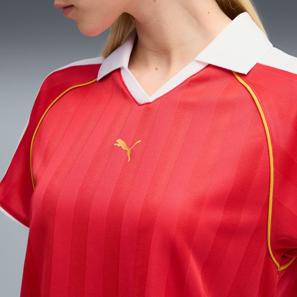 PUMA T7 Relaxed voetbalshirt voor Dames, Rood, Maat L thumbnail 4
