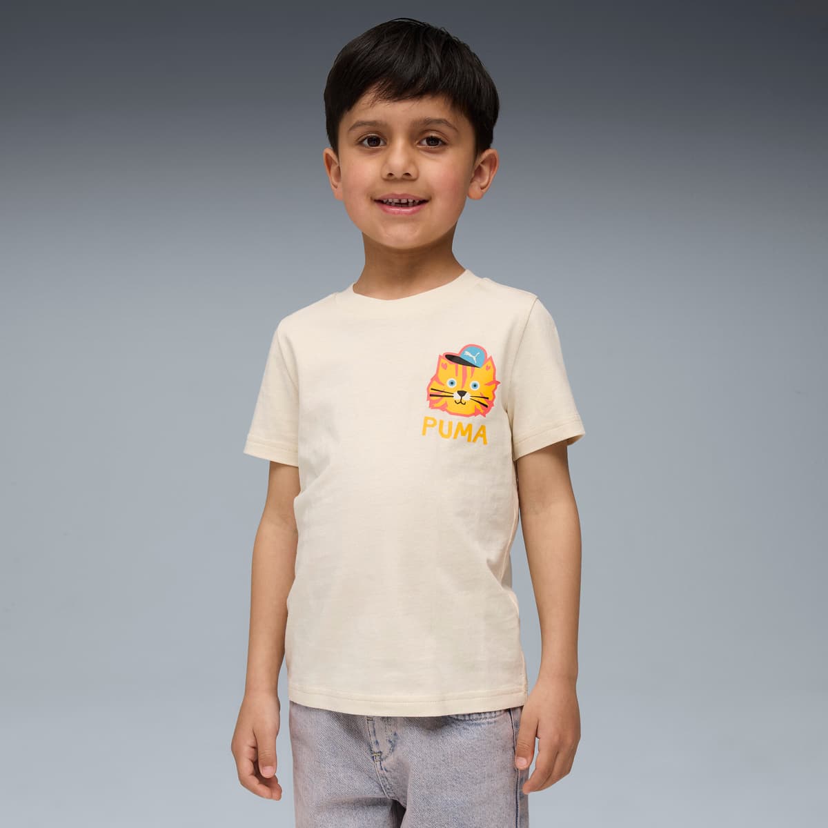 PUMA Moody Cat Graphic T-shirt I, Maat 2-3Y