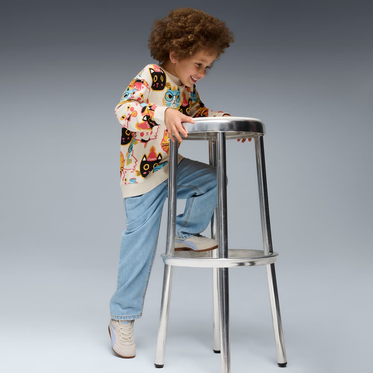 PUMA Moody Cat Crew, Maat 3-4Y thumbnail 5