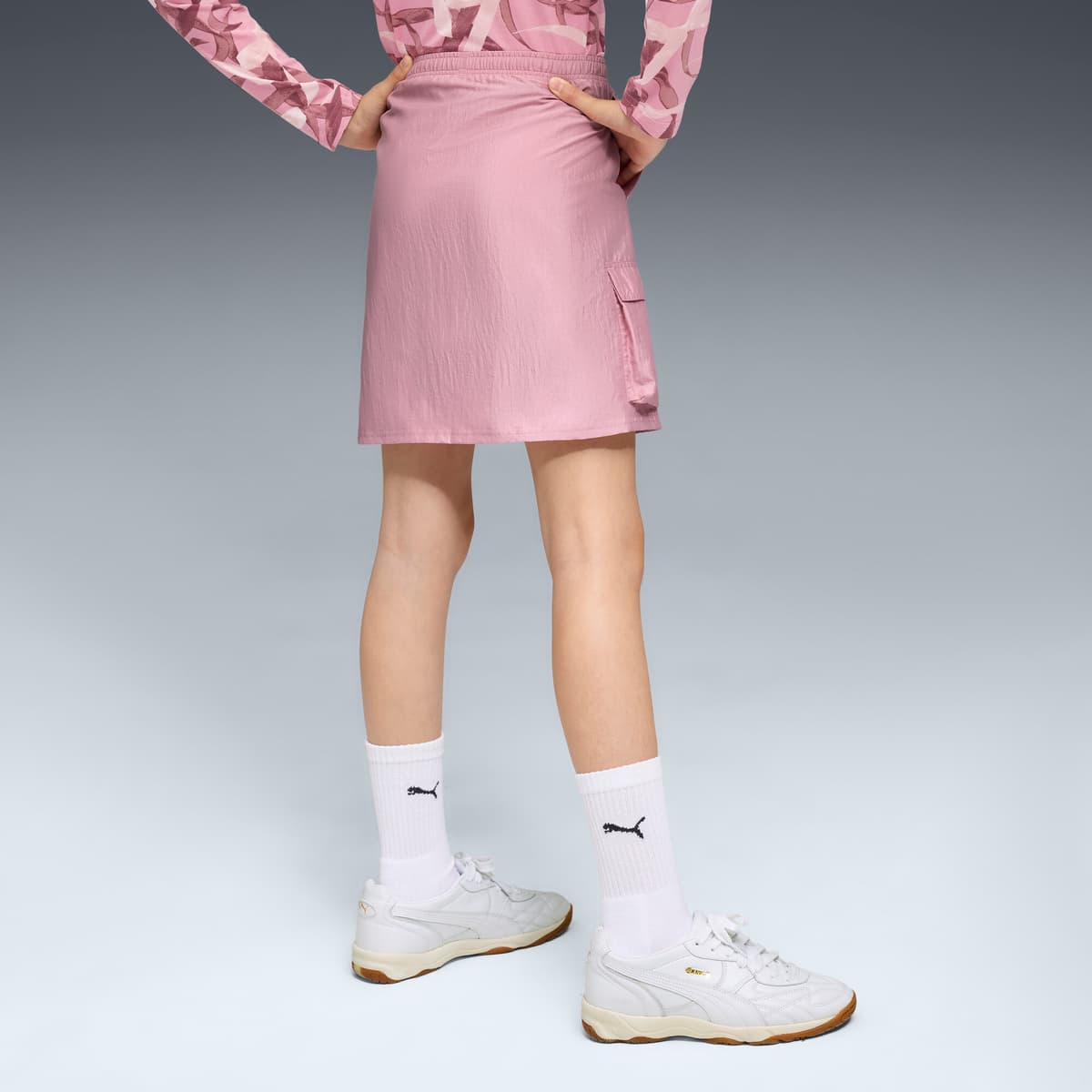 PUMA Bowtique Midi geweven cargorok voor Dames, Roze, Maat 9-10Y thumbnail 5