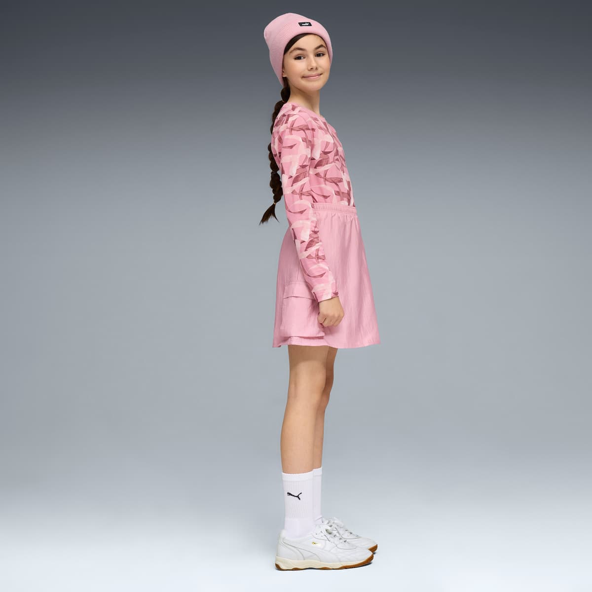 PUMA Bowtique Midi geweven cargorok voor Dames, Roze, Maat 9-10Y thumbnail 4