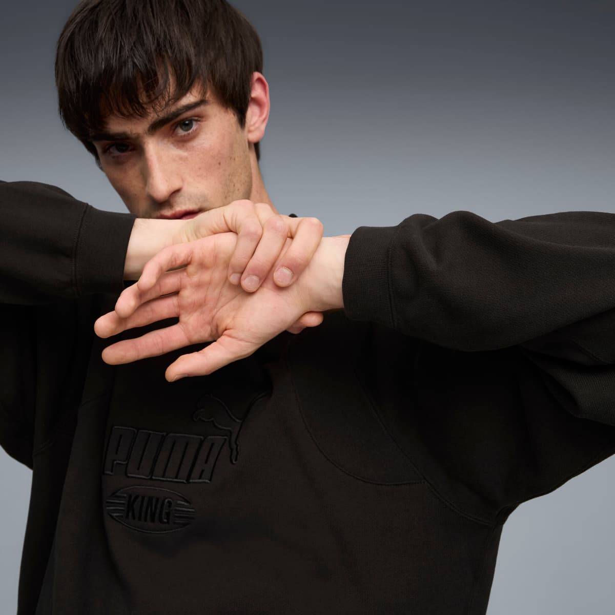 PUMA King sweatshirt met ronde hals voor Heren, Zwart, Maat S thumbnail 7