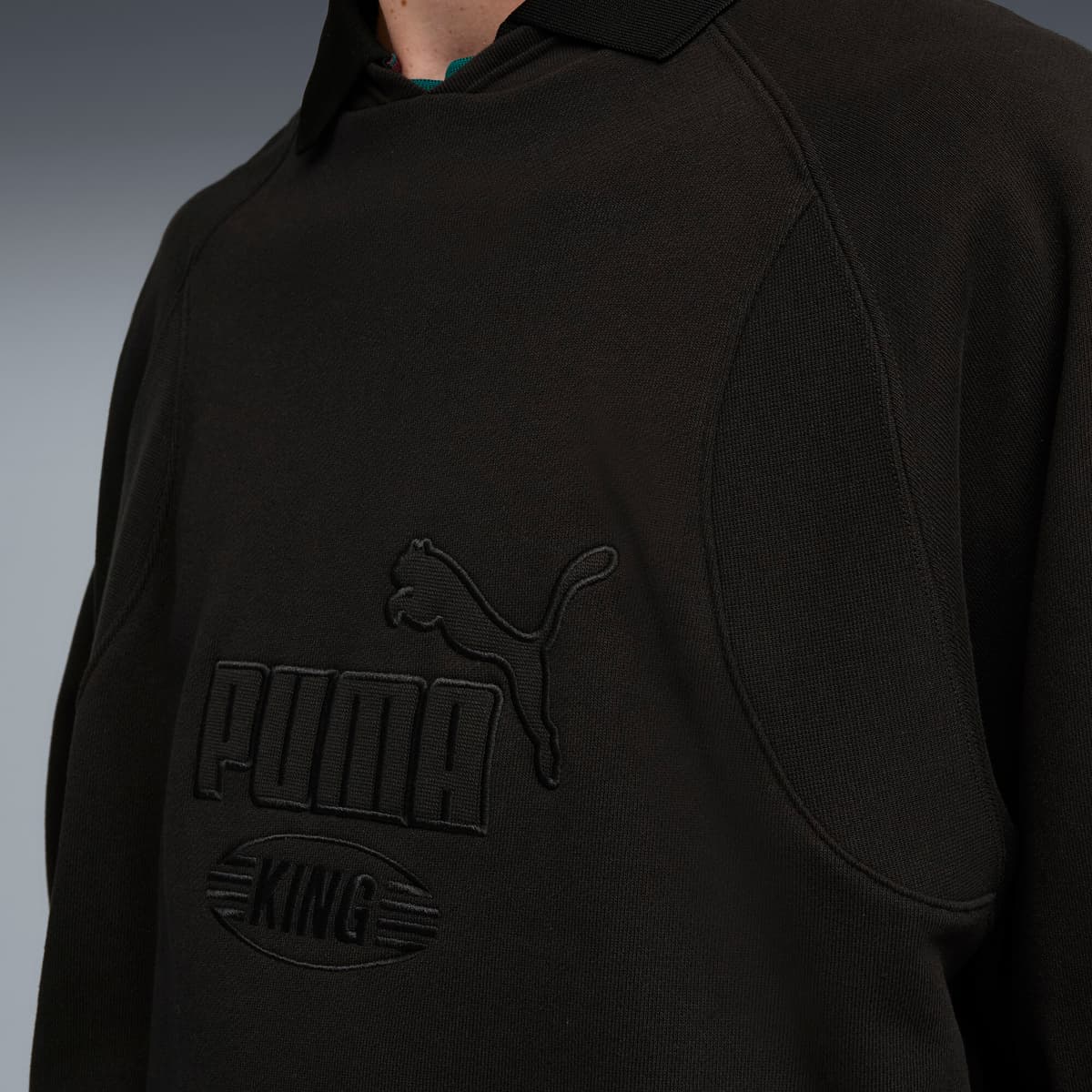PUMA King sweatshirt met ronde hals voor Heren, Zwart, Maat S thumbnail 4