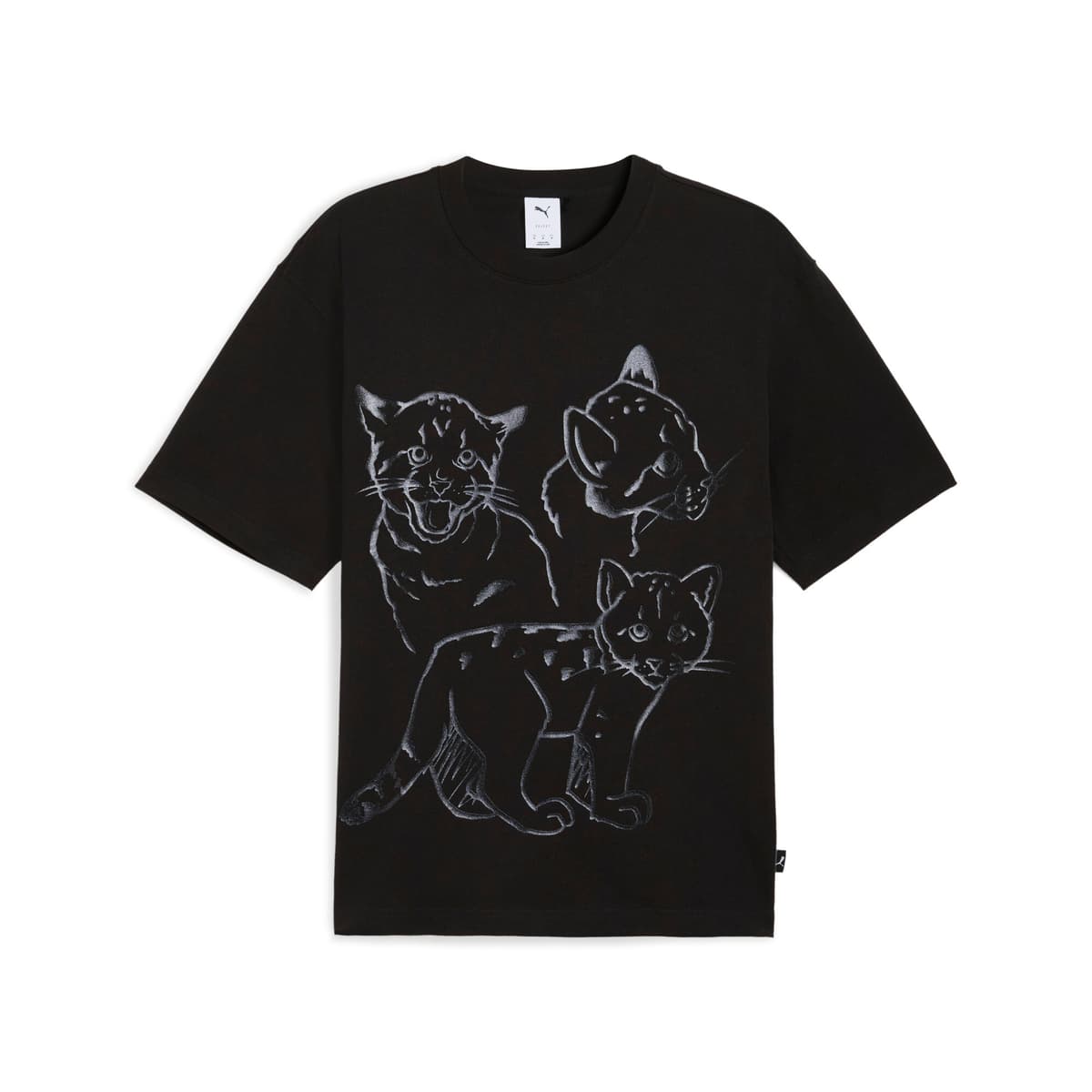 PUMA GRAPHIC Itty Bitty T-shirt voor Heren, Zwart, Maat M thumbnail 3