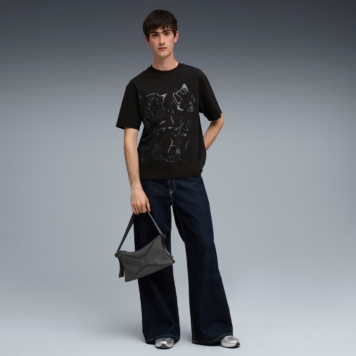 PUMA GRAPHIC Itty Bitty T-shirt voor Heren, Zwart, Maat M thumbnail 6