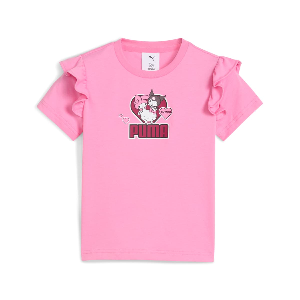 PUMA x HELLO KITTY AND FRIENDS Ruffle T-shirt voor Dames, Roze, Maat 5-6Y