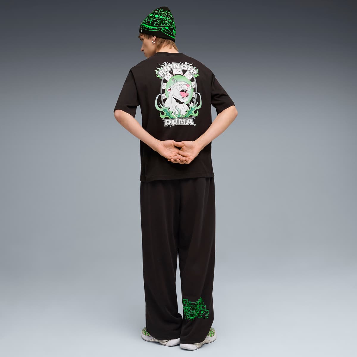 PUMA x RIPNDIP Boxy T-shirt uniseks voor Heren, Zwart, Maat L thumbnail 6
