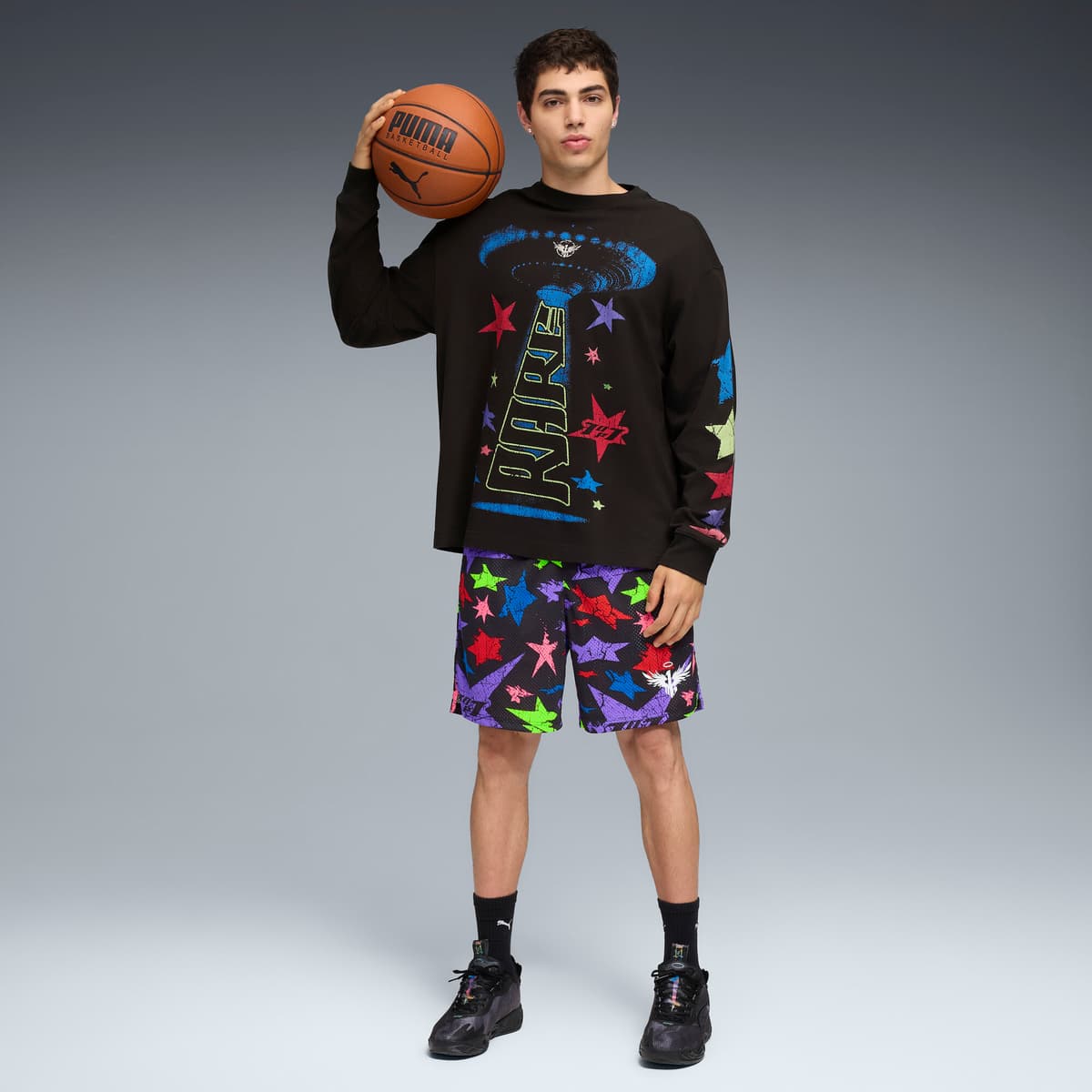 PUMA LaMelo Star Vision short voor Heren, Zwart, Maat 4XL thumbnail 4