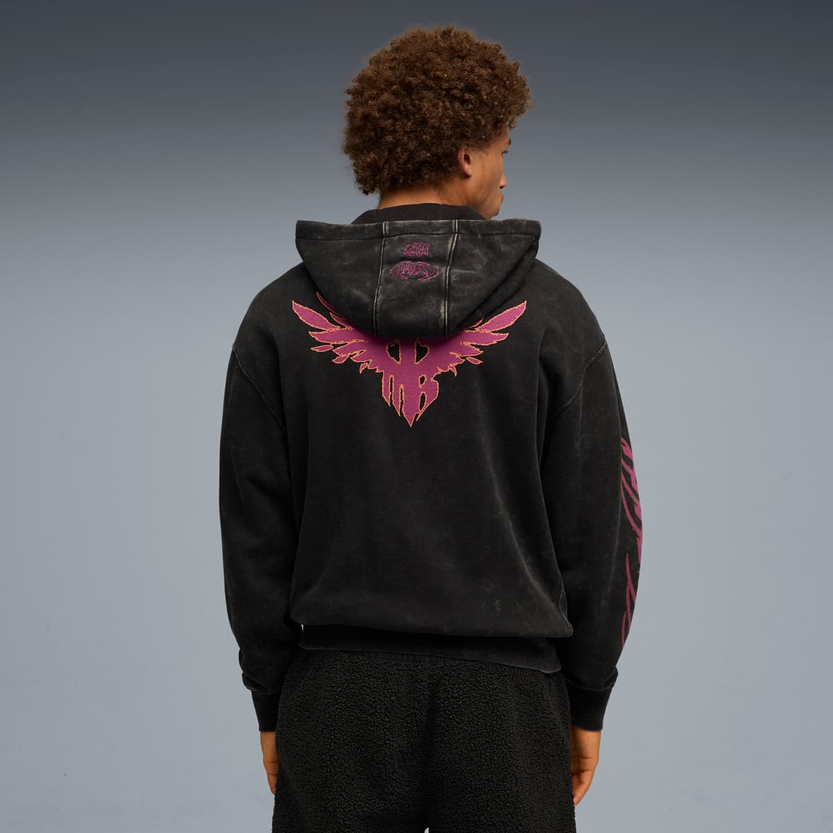 PUMA LaMelo Supernova hoodie met volledige rits voor Heren, Zwart, Maat 3XL thumbnail 5