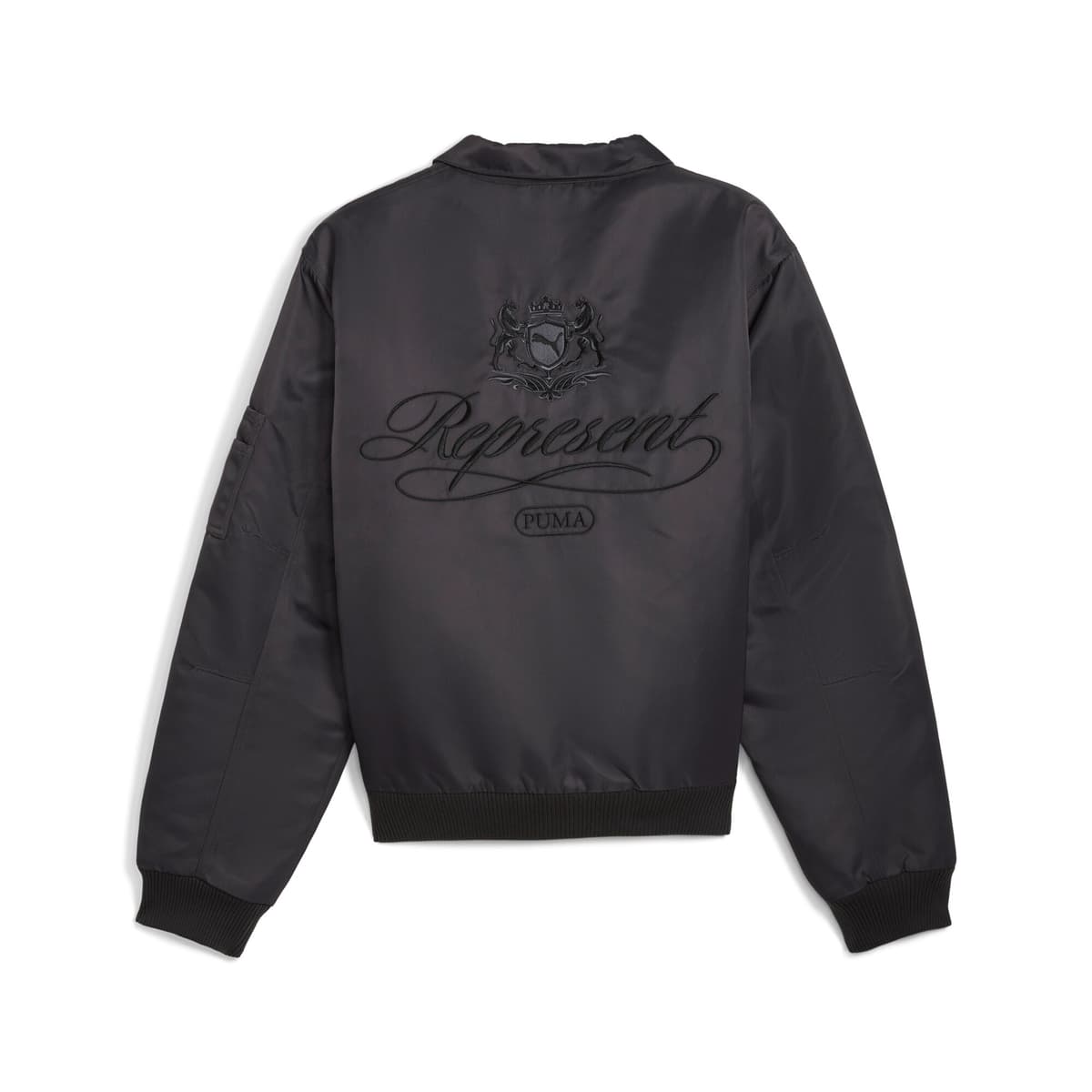 PUMA x REPRESENT bomberjack voor Heren, Grijs, Maat XL thumbnail 2