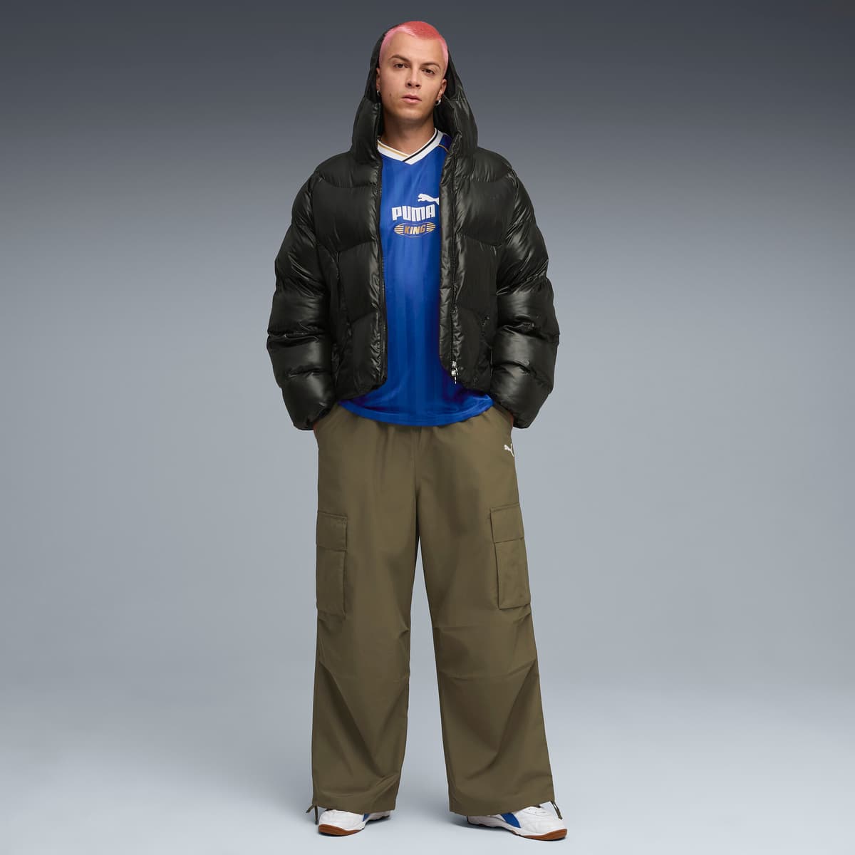 PUMA KING relaxed voetbalshirt uniseks, Blauw, Maat L thumbnail 4