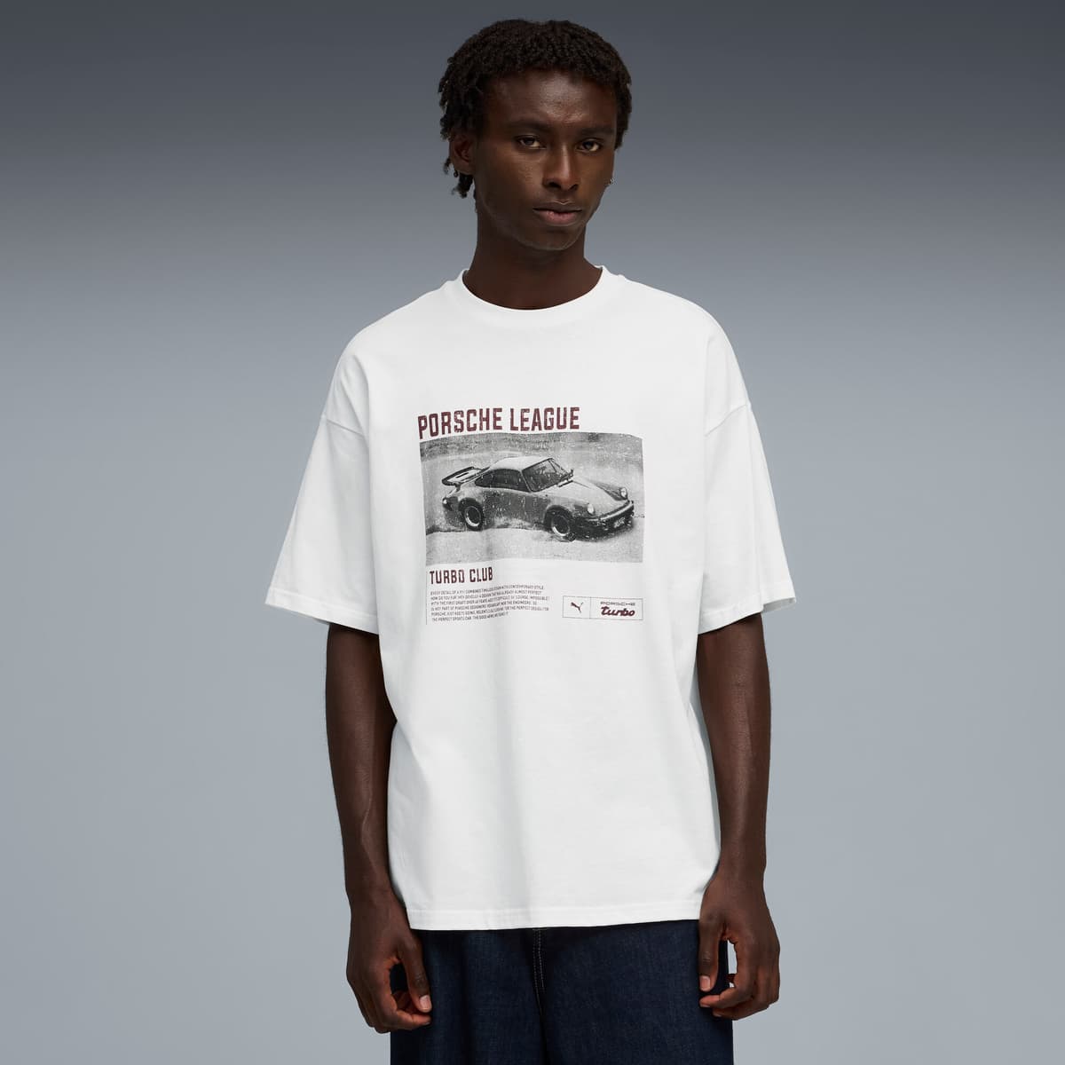 PUMA x PORSCHE LEGACY 2 T-shirt met print voor Heren, Wit, Maat XL