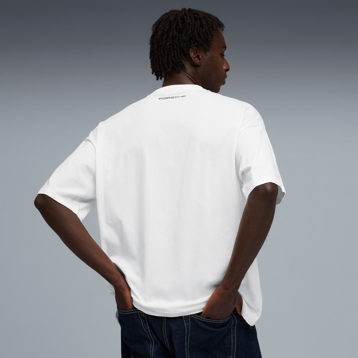 PUMA x PORSCHE LEGACY 2 T-shirt met print voor Heren, Wit, Maat XL thumbnail 5