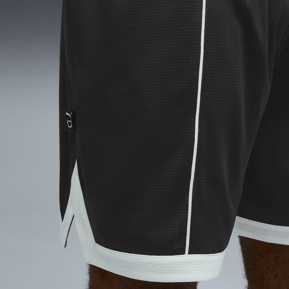 PUMA Hoopaverse basketbalshort van mesh voor Heren, Zwart, Maat S thumbnail 4
