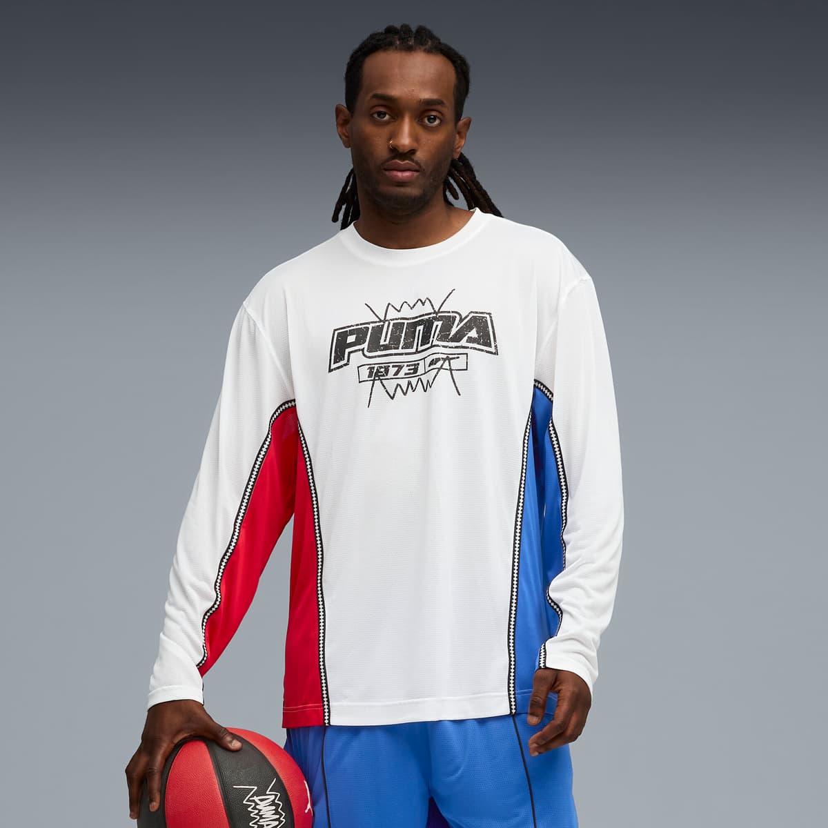 PUMA Hoopaverse Shooting basketbalshirt voor Heren, Wit, Maat M