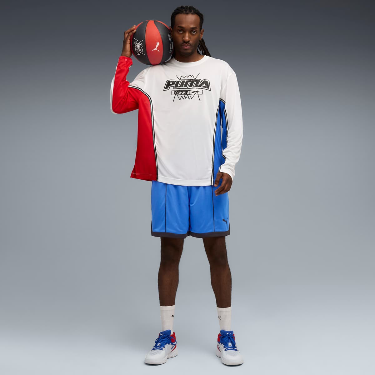 PUMA Hoopaverse Shooting basketbalshirt voor Heren, Wit, Maat M thumbnail 4