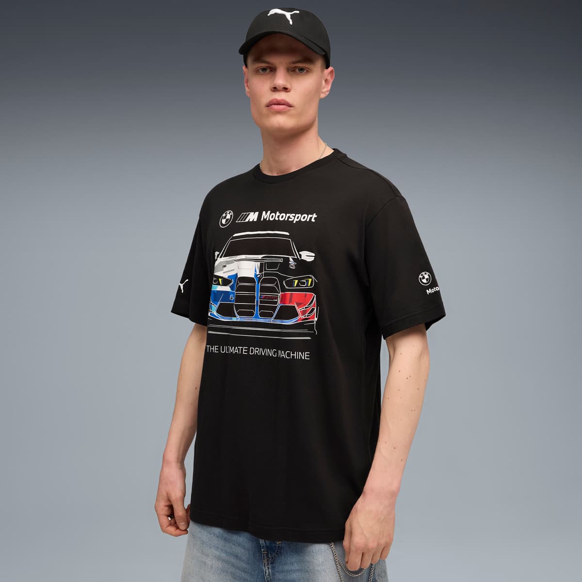 PUMA BMW M Motorsport Bold Graphic T-shirt voor Heren, Zwart, Maat L