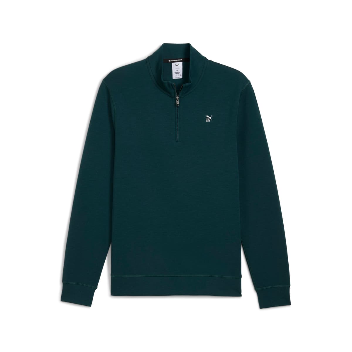 PUMA x REIGNING CHAMP CLOUDSPUN fleece top met kwartrits voor Heren, Groen, Maat XXL