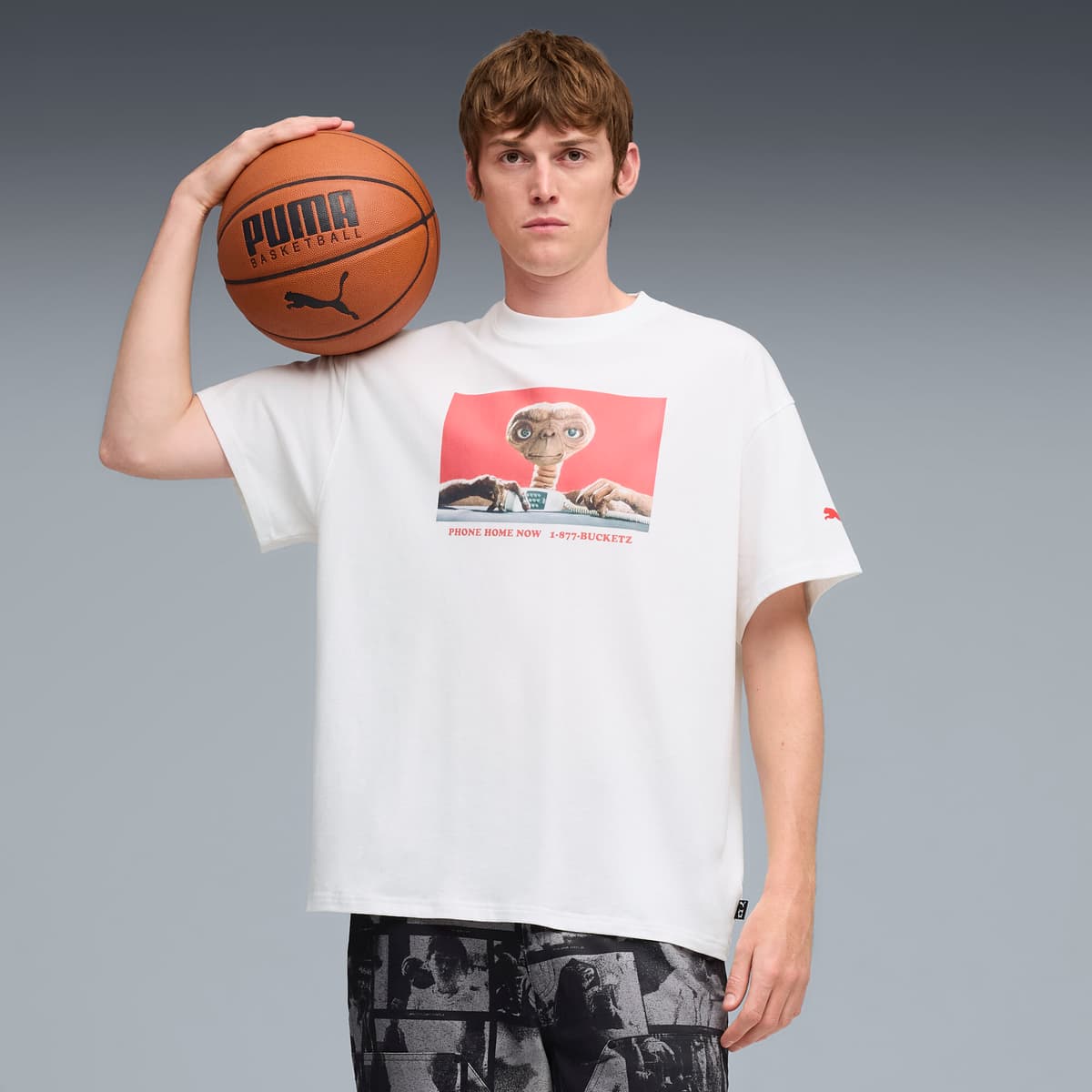 PUMA x E.T. I basketbalshirt voor Heren, Wit, Maat L