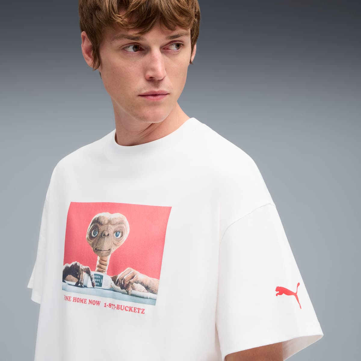 PUMA x E.T. I basketbalshirt voor Heren, Wit, Maat L thumbnail 7