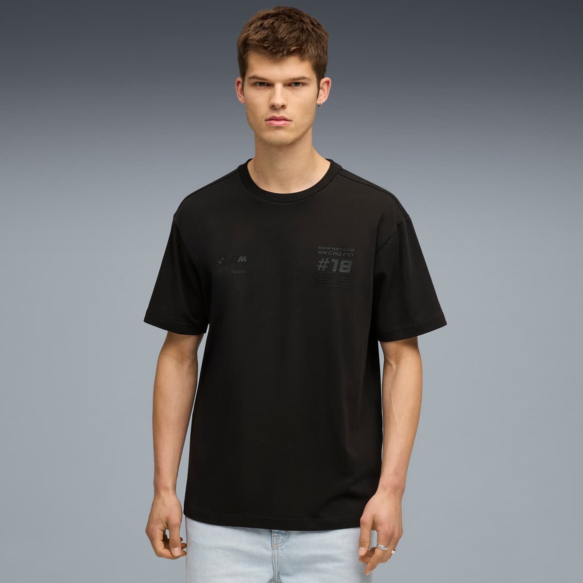 PUMA x BMW M Motorsport Cao Fei Racer T-shirt voor Heren, Zwart, Maat XS