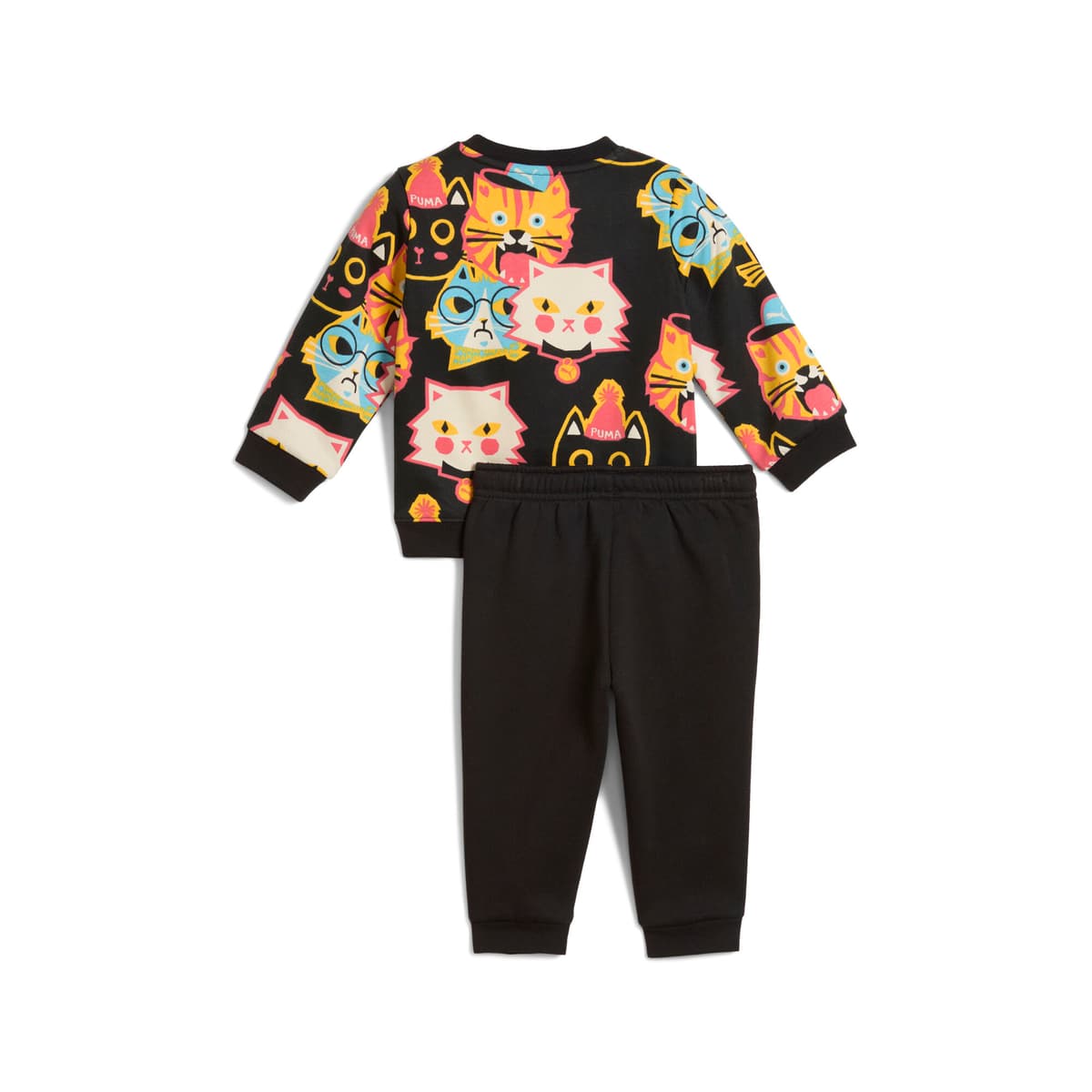 PUMA Minicats Moody Cat AOP Crew set, Zwart, Maat 3-4Y thumbnail 2