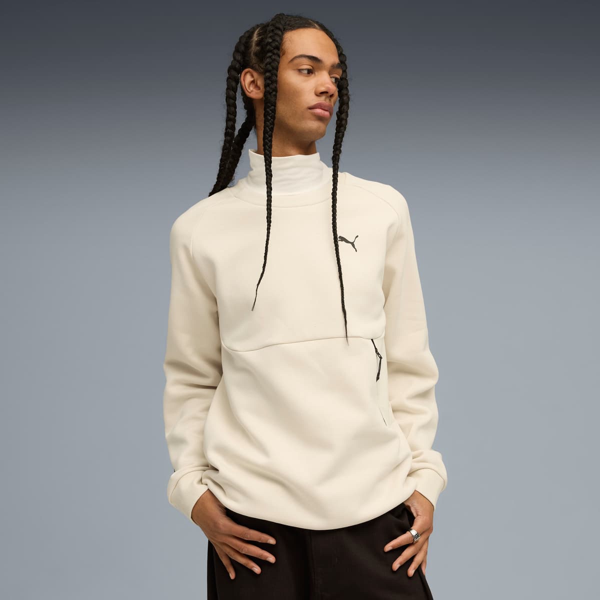 PUMATECH relaxed sweater met ronde hals voor Heren, Maat XS