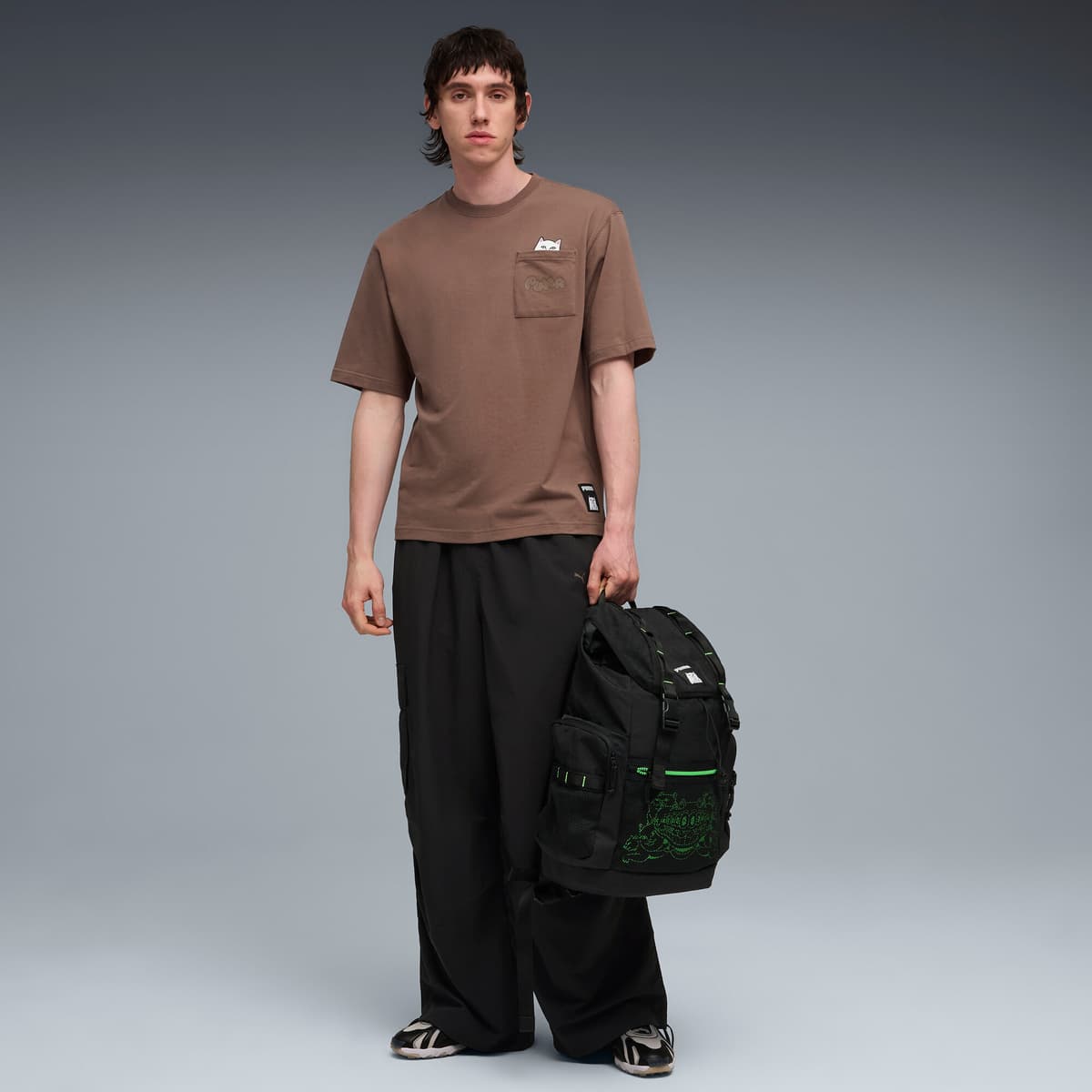 PUMA x RIPNDIP T-shirt met zakje uniseks voor Heren, Brons, Maat L thumbnail 6