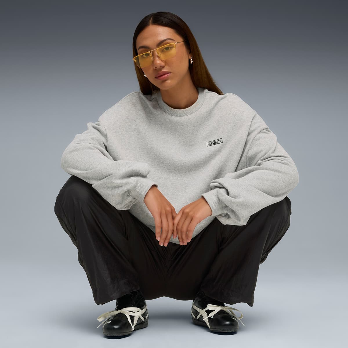 PUMA x ROSÃ oversized top met ronde hals voor Dames, Grijs, Maat S thumbnail 6