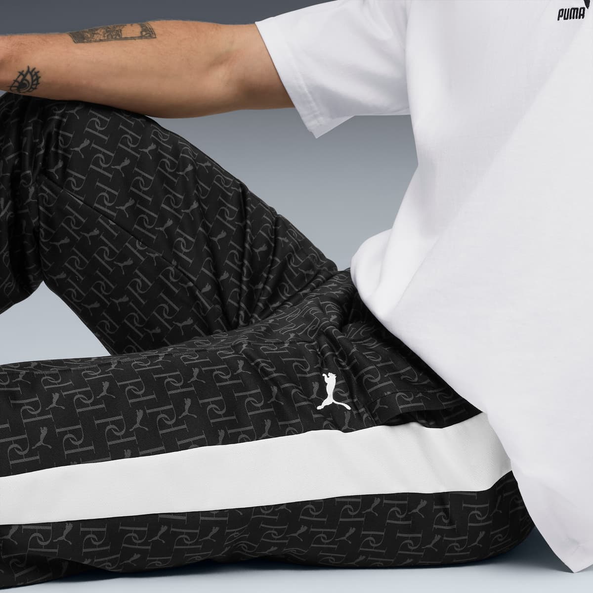 PUMA T7 All-Over Print Relaxed trainingsbroek voor Heren, Zwart, Maat XXL thumbnail 7
