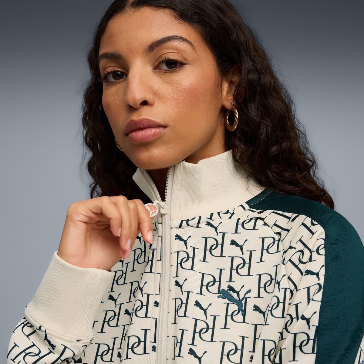 PUMA T7 All-Over Print trainingsjack voor Dames, Maat XL thumbnail 7