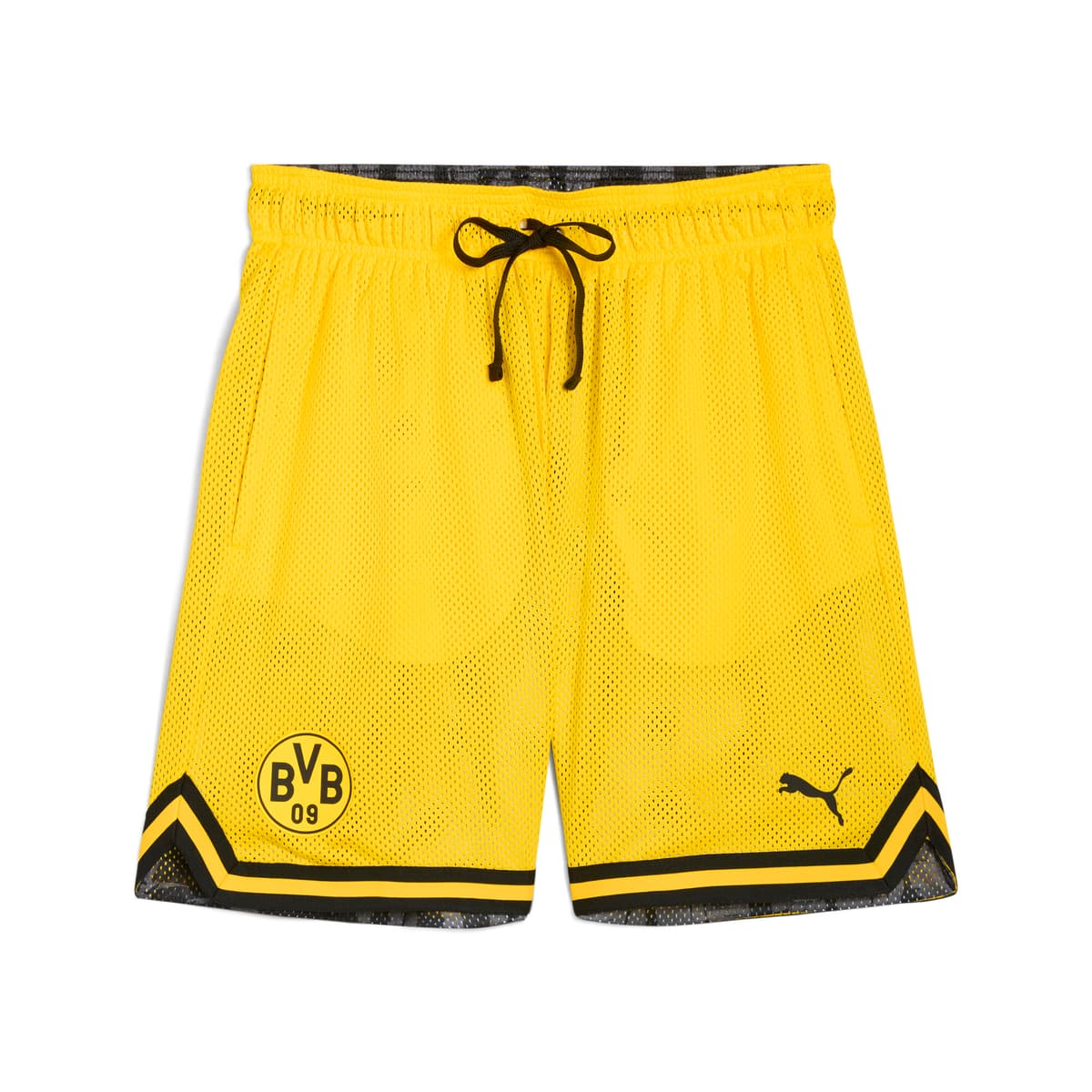 PUMA HOOPS x Borussia Dortmund short voor Heren, Zwart/Geel, Maat 3XL