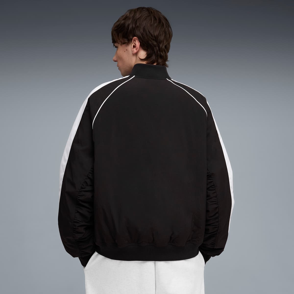 PUMA T7 uniseks bomberjack, Zwart, Maat L thumbnail 5