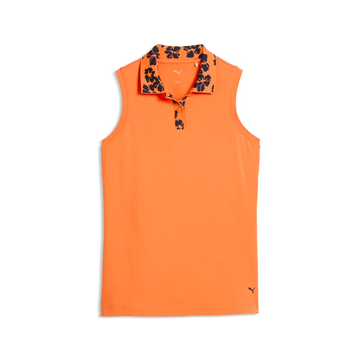 PUMA Modalon mouwloze golfpolo voor Dames, Blauw/Oranje, Maat L