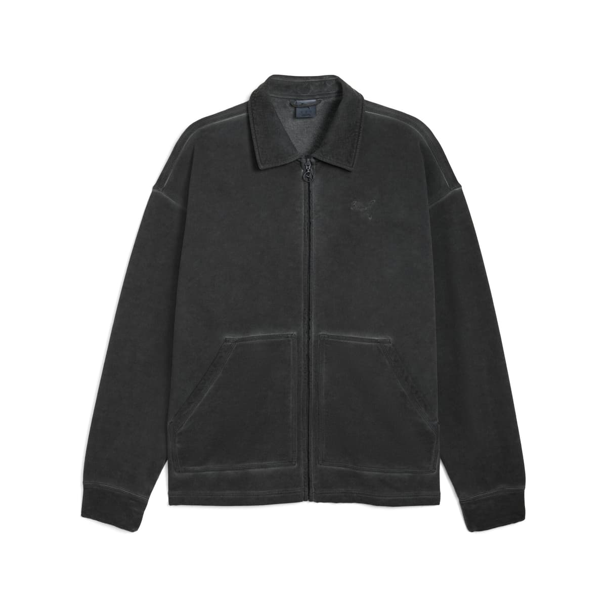 PUMA Washed Out oversized overshirt, Grijs, Maat M