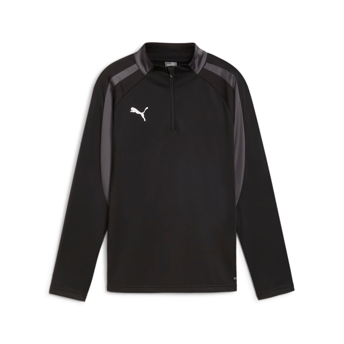 PUMA individualLIGA top met kwartrits, Zwart/Grijs/Wit, Maat 15-16Y