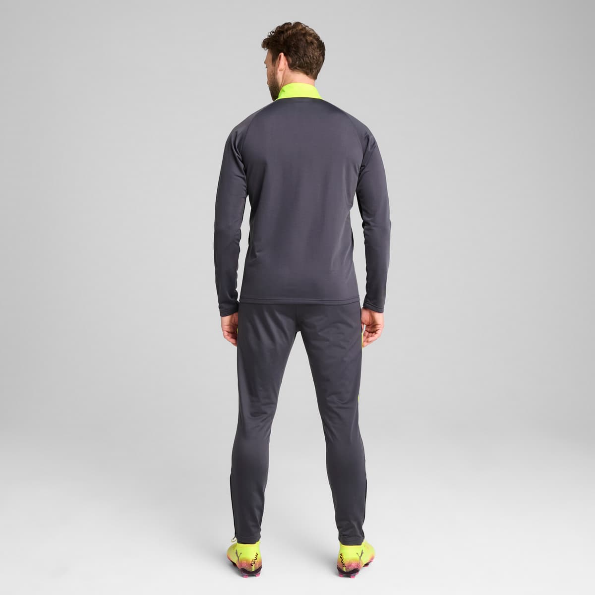 PUMA individualLIGA trainingspak voor Heren, Grijs/Geel, Maat XXL thumbnail 5